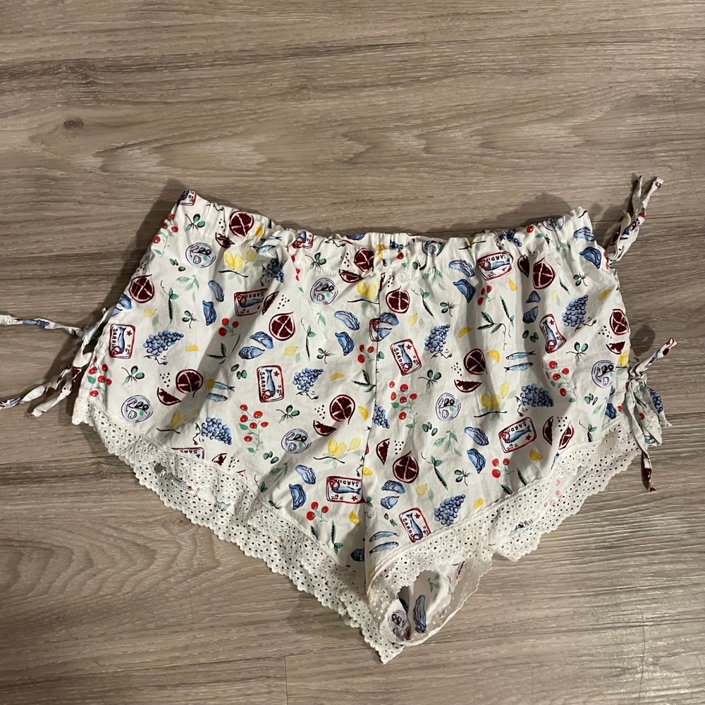 Colsie Sardine Shorts Coquette Granola Summer Lacey Bow tie Cabincore